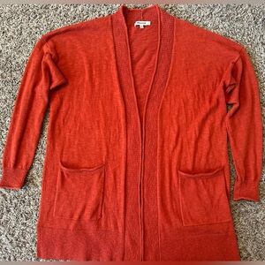 Madewell cardigan, burnt orange, size S